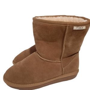 Pika Brown Shearling Suede Boots